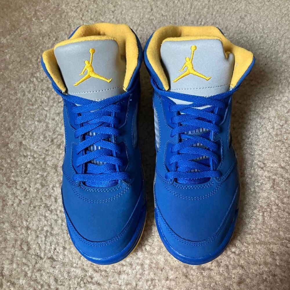 Jordan 5 Retro "Laney" in Blue and Yellow size 3Y